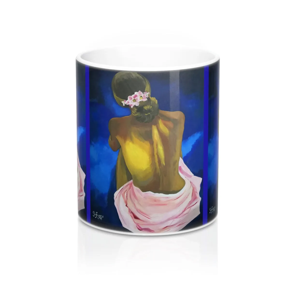 Sitting woman by Gina Mug 11oz