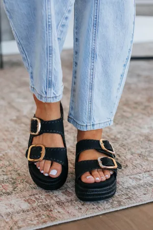Somewhere On A Beach Sandals - Black