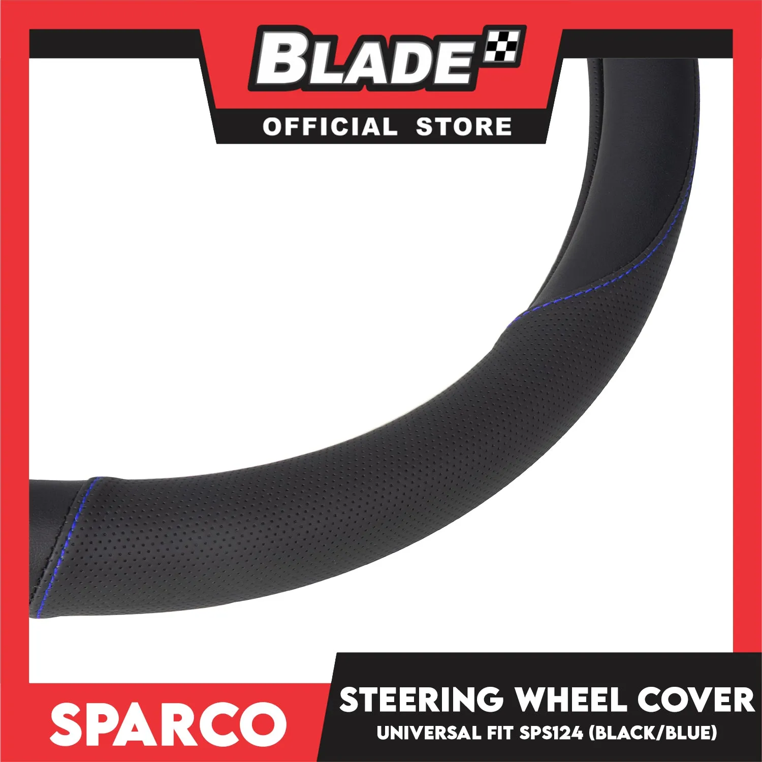 Sparco Corsa Steering Wheel Cover SPS124 (Black With Blue)