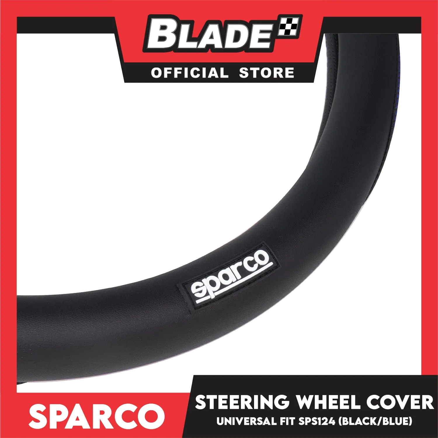 Sparco Corsa Steering Wheel Cover SPS124 (Black With Blue)