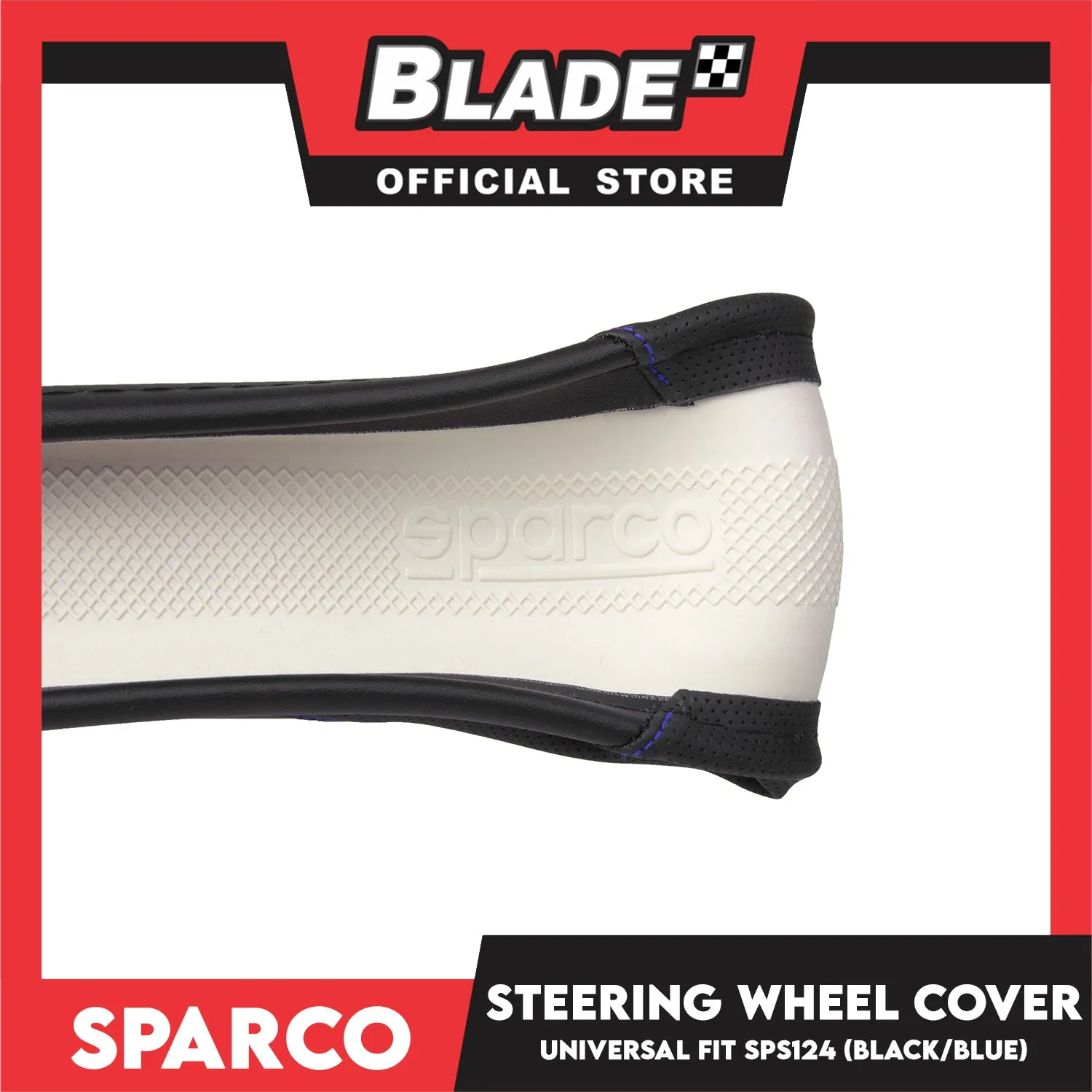 Sparco Corsa Steering Wheel Cover SPS124 (Black With Blue)