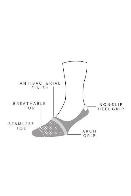 Spotted Pink "No-Show" Bamboo Socks