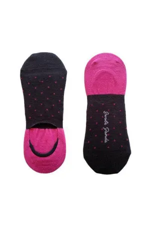 Spotted Pink "No-Show" Bamboo Socks