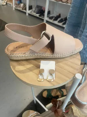 Supersoft by Diana Ferrari - Precioused Dk Nude Leather Espadrilles