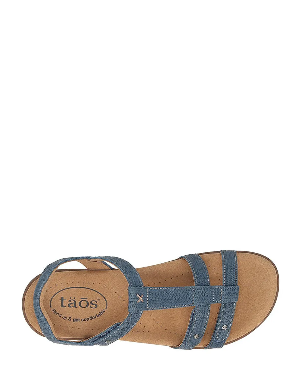 Taos Trophy 2 Blue Emboss Leather Summer Sandal