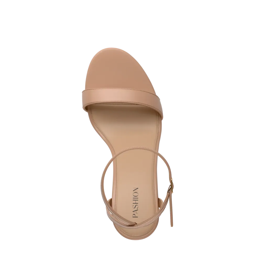 The Brenna - Latte Leather 4 Stiletto