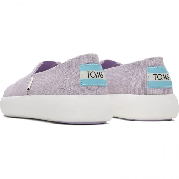 TOMS ALPARGATA MALLOW Womens Chunky Slip-On Espadrilles Purple