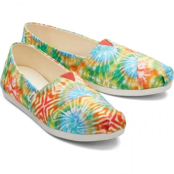 TOMS ALPARGATA Womens Slip-On Canvas Espadrilles Red