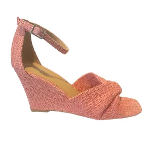 TOP END - Kotio Pink Syn Raffia Espadrilles