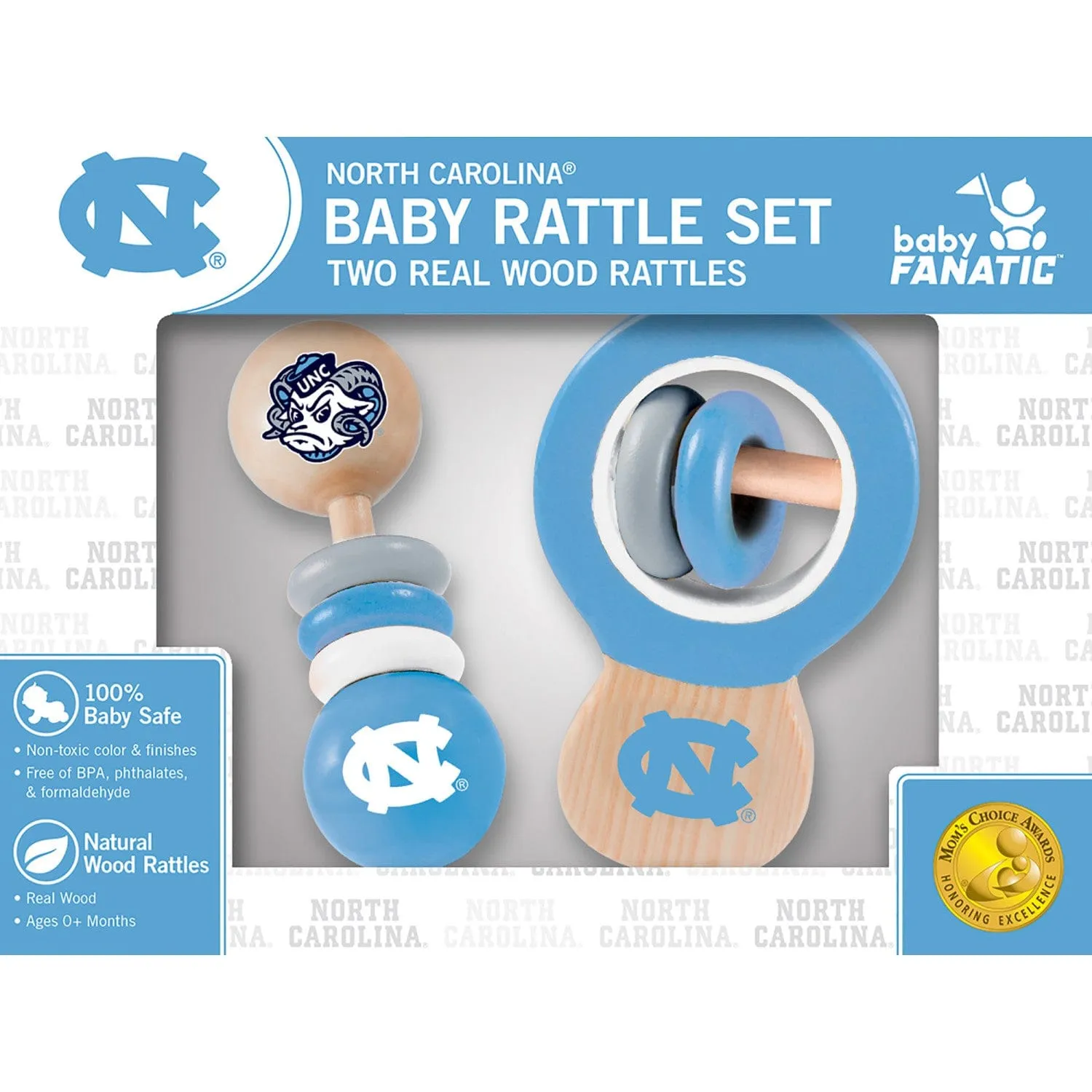 UNC Tar Heels - Baby Rattles 2-Pack