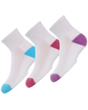 Unisex Quarter-Crew Kids Sport Socks 3-Pack