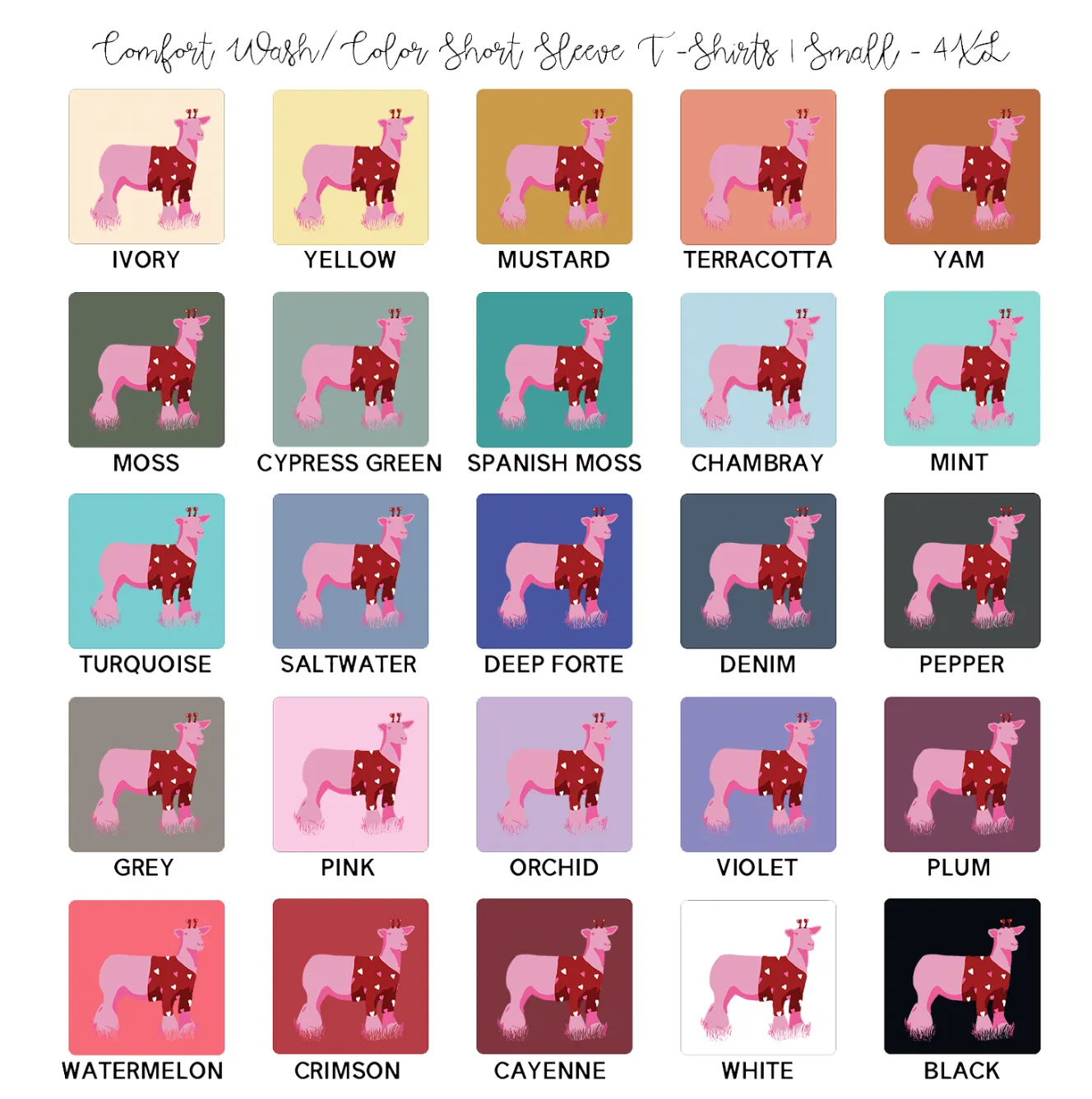 Valentine Sweater Lamb ComfortWash/ComfortColor T-Shirt (S-4XL) - Multiple Colors!
