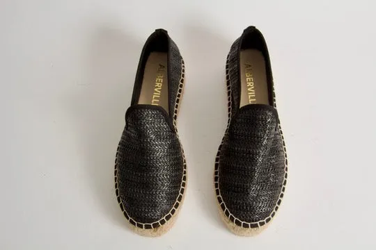 Vida Black Rafia Espadrille