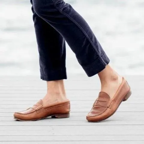 Vintage Slip On Loafers Low Heel Pu Leather Loafers
