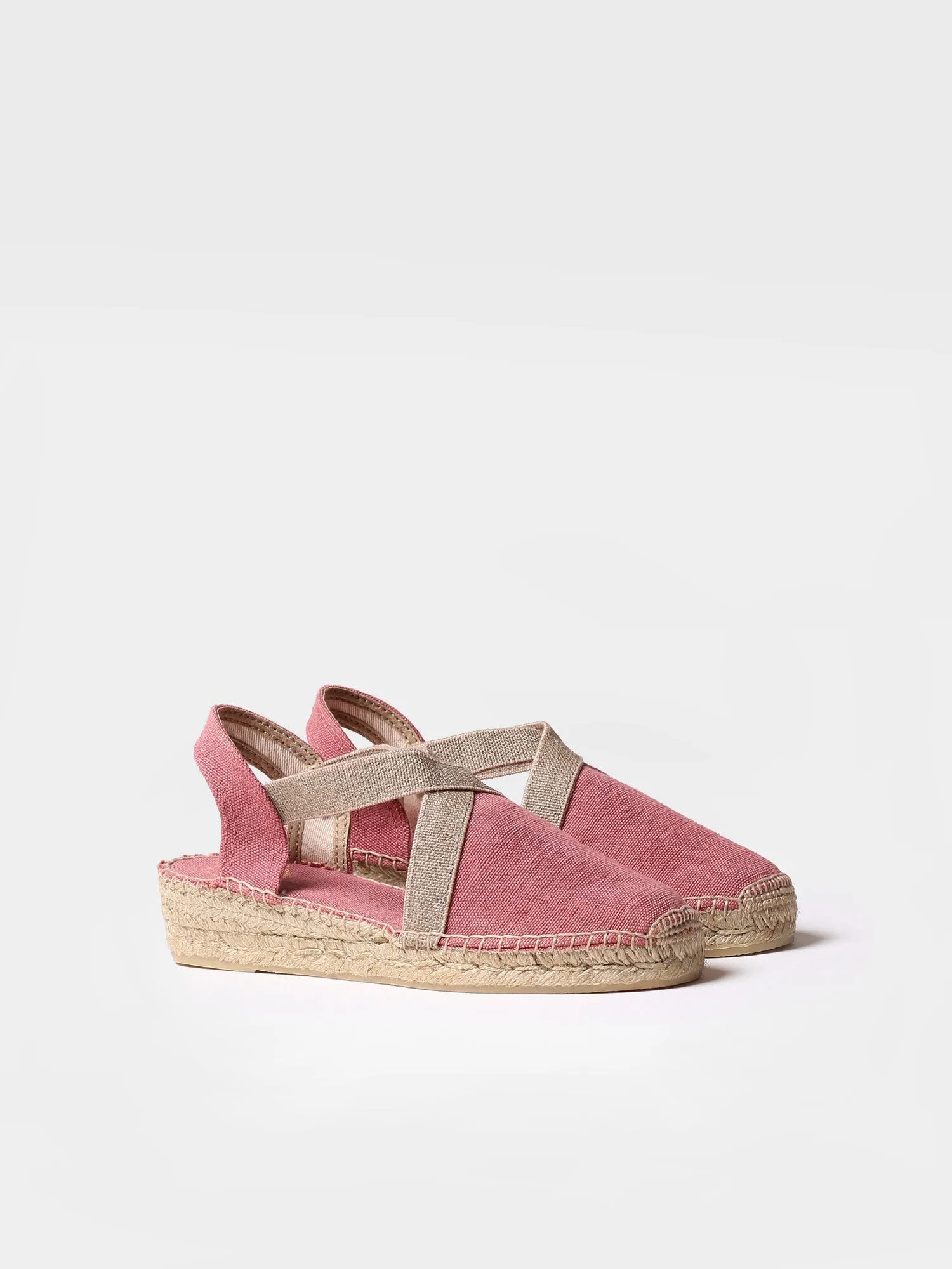 Women's flat vegan espadrilles in cotton fabric - VERDI-V