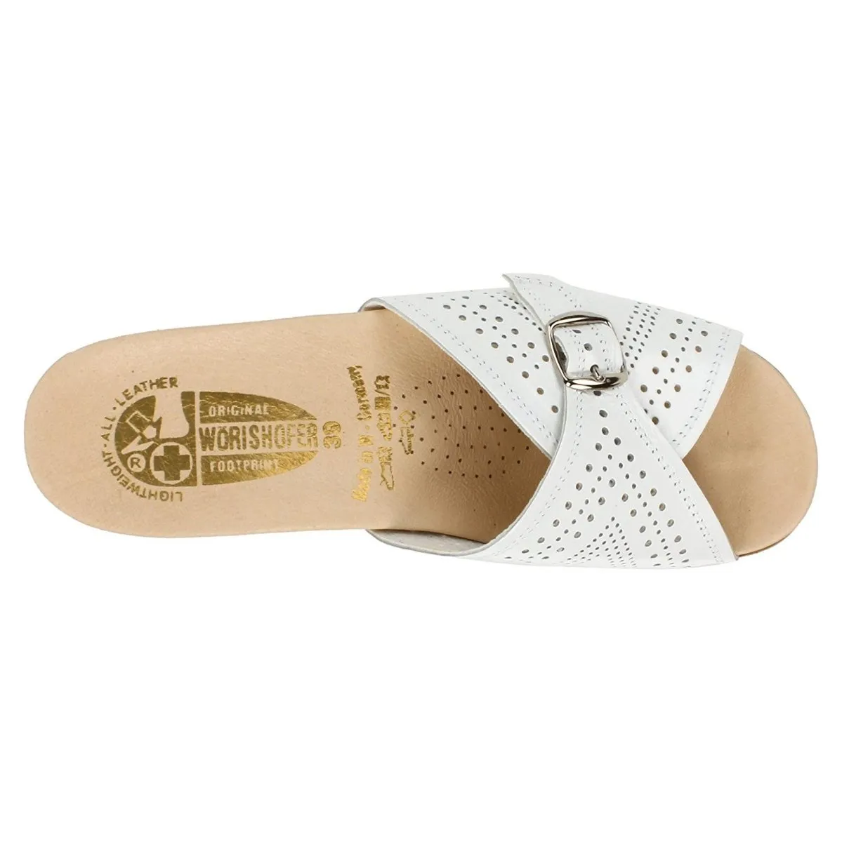 Worishofer Women's 251 Slide White Leather