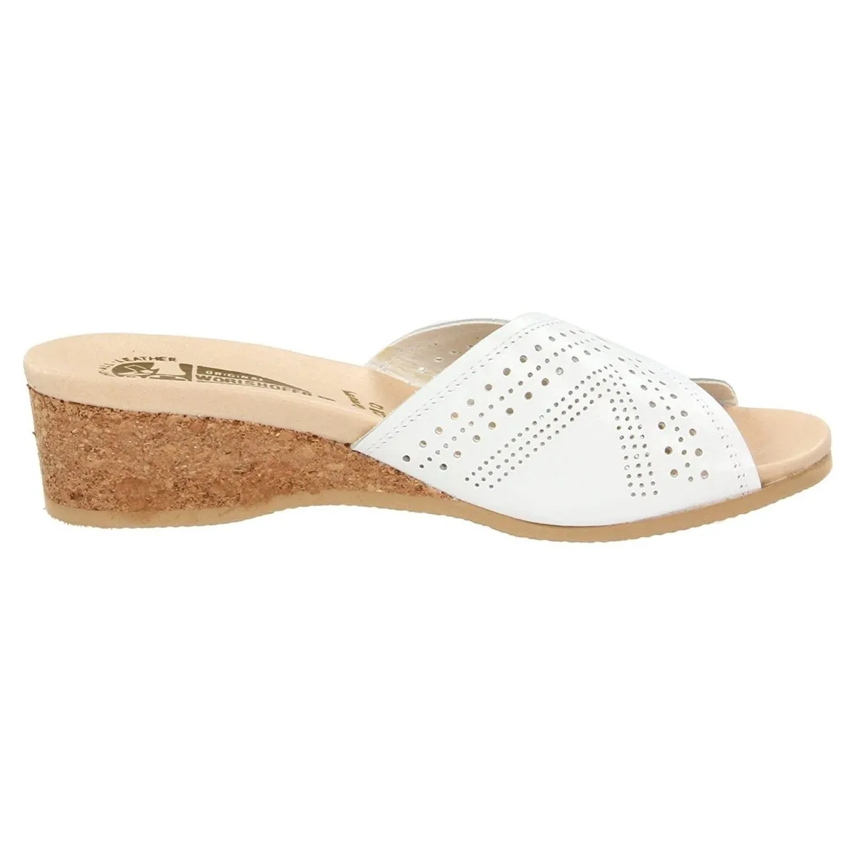 Worishofer Women's 251 Slide White Leather