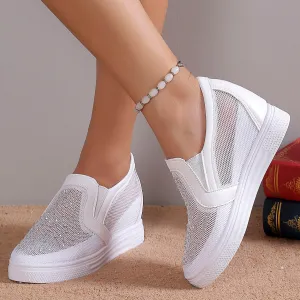 YANCY - WHITE CRYSTALS SNEAKERS